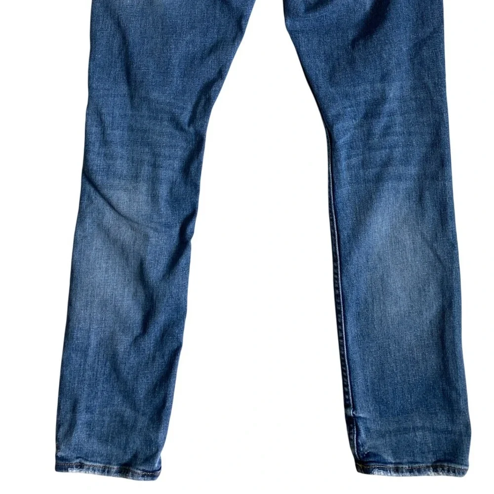 Guess Slim Tapered Distressed Blue Denim Jeans Medium Wash Size 31x30 Mens